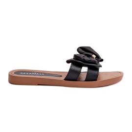 Chanclas de Mujer con Lazo Negro Rivarina