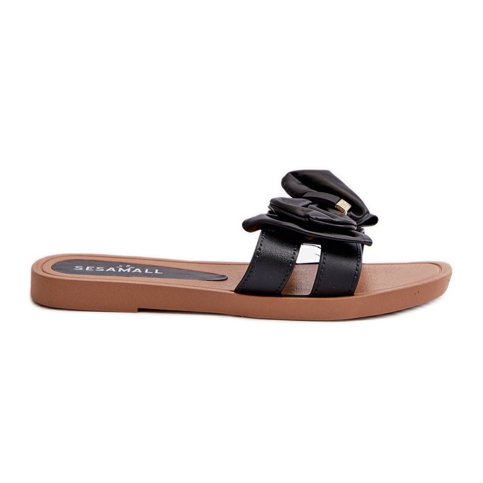 Chanclas de Mujer con Lazo Negro Rivarina