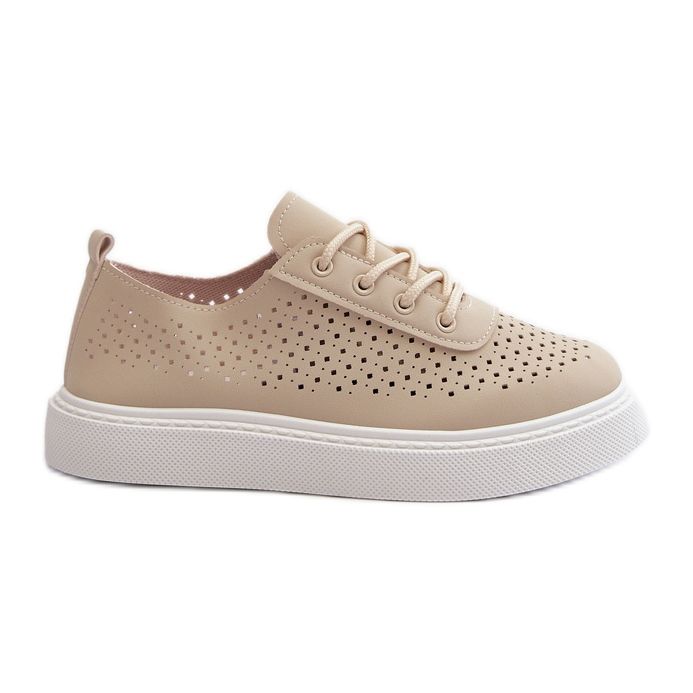 Deportivas Tanvi Caladas Beige con Plataforma