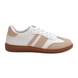 Deportivas Bajas Mujer Piel Ecológica Beige Dorvalia