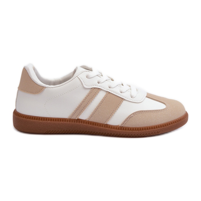 Deportivas Bajas Mujer Piel Ecológica Beige Dorvalia