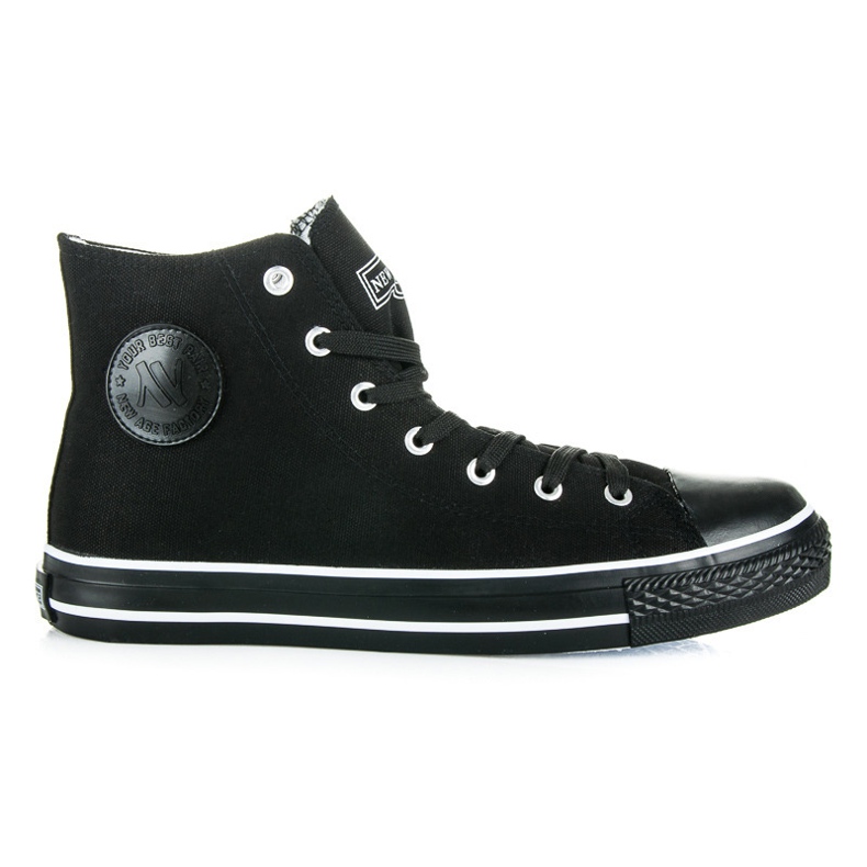 New Age Zapatillas altas de hombre negro