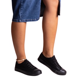 Zapatillas Rashidah negras brillantes negro