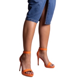 Sandalias tacón Isalia naranja Sandalias tacón Isalia naranja