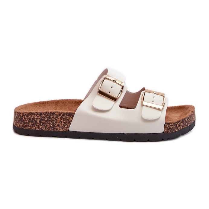 Chanclas Slip-On para Mujer con Suela Cortina, Blanco Cortina