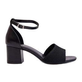 Sandalias de Mujer con Tacón Alto Negro Desvia