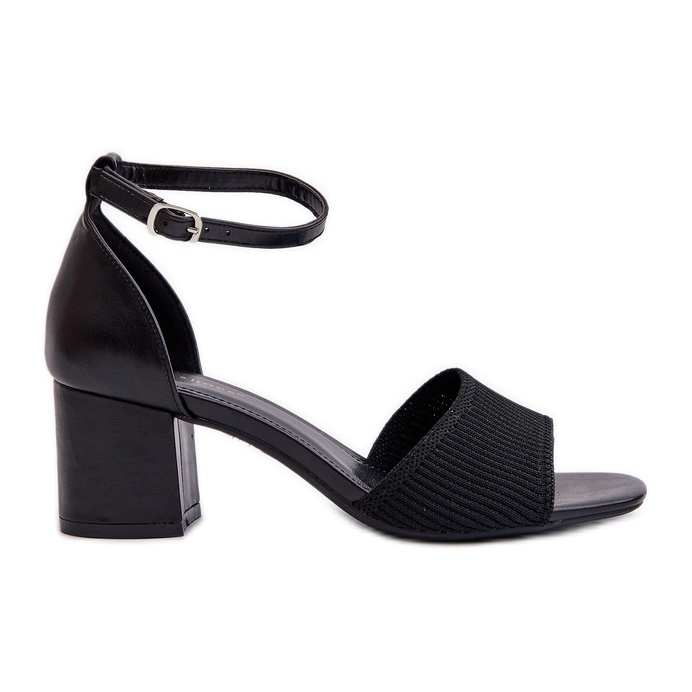 Sandalias de Mujer con Tacón Alto Negro Desvia Sandalias de Mujer con Tacón Alto Negro Desvia