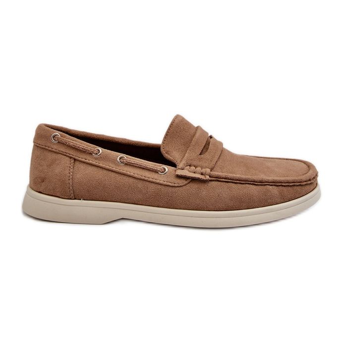 Mocasines Hombre Ante Ecológico Beige Rivanell