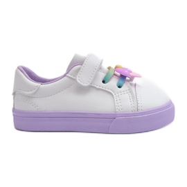 Zapatillas Deportivas Infantiles con Pin, Pennyn Blanco y Morado púrpura