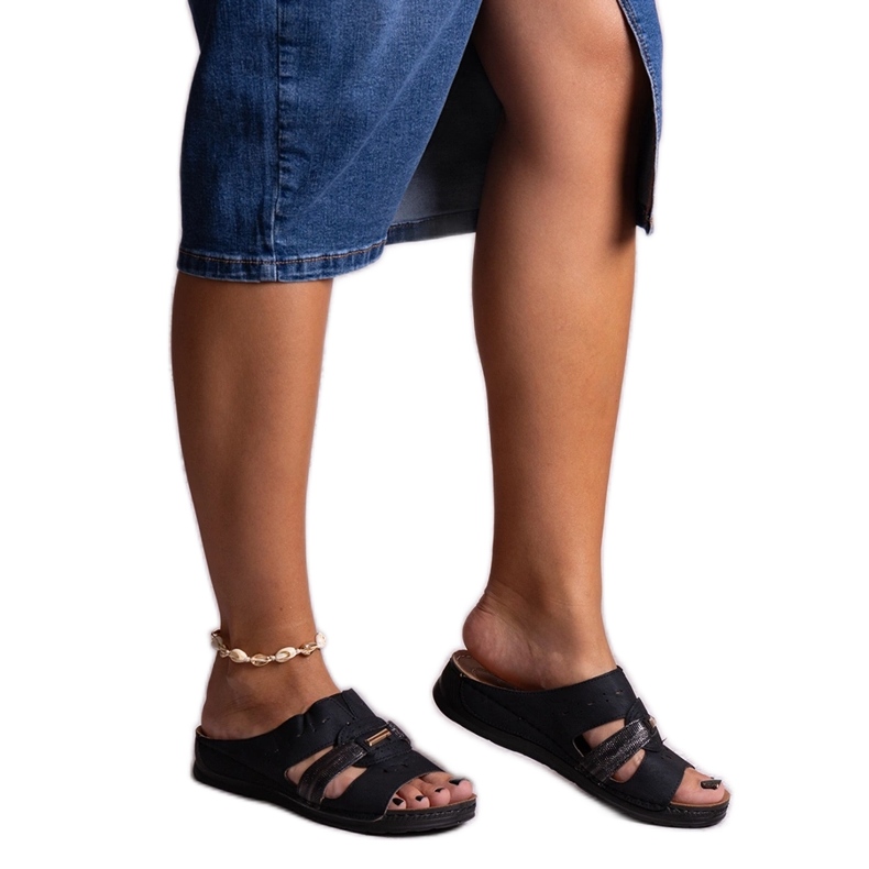 Chanclas Karime clásicas negras negro