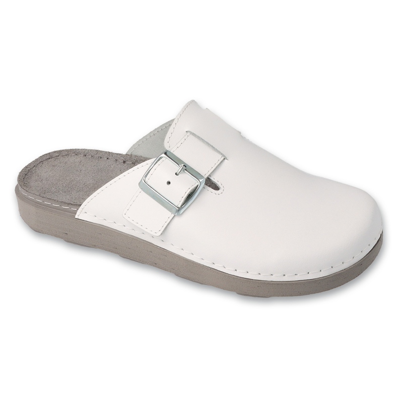 Babucha hombre befado piel 179M002 blanco Babucha hombre befado piel 179M002 blanco