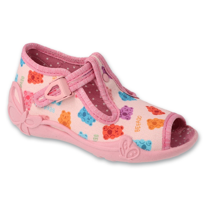 Pantuflas infantiles befado con cierre 213P144 rosa rosado