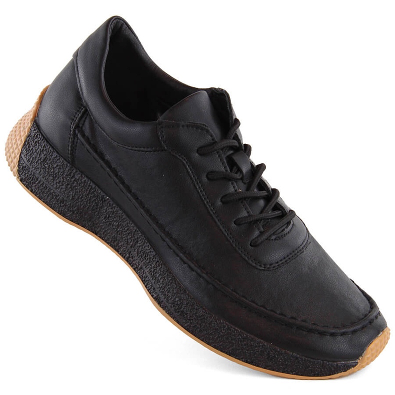 Deportivas mujer piel negra Sergio Leone SP013 negro