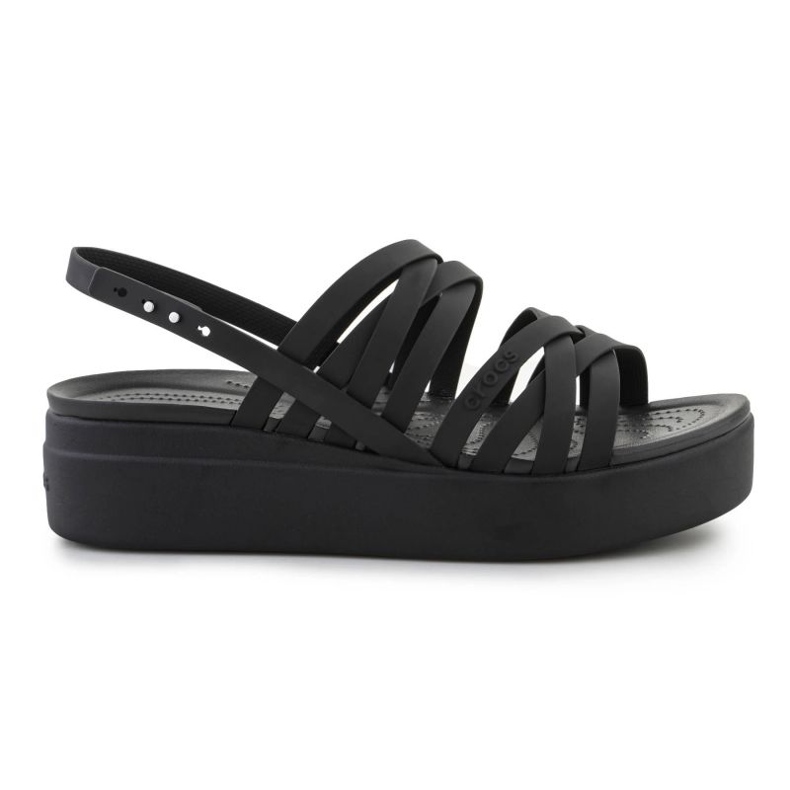 Sandalias Crocs Brooklyn Strappy Lowwdg 206751-001 negro
