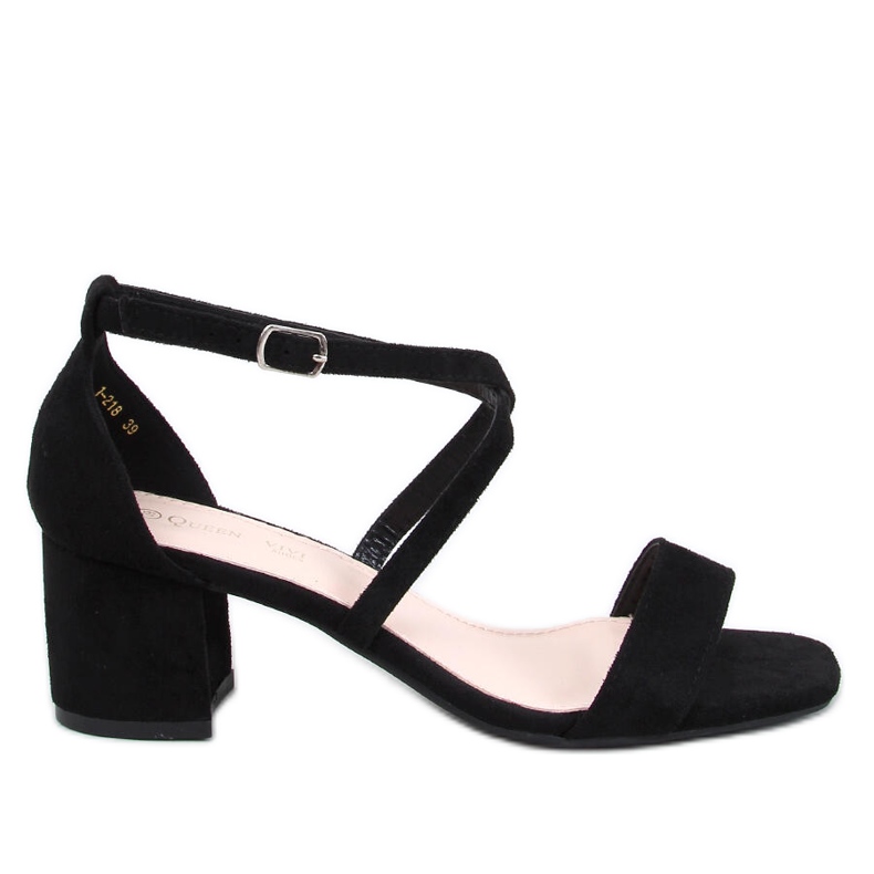 Derich Sandalias de tacón bajo negro