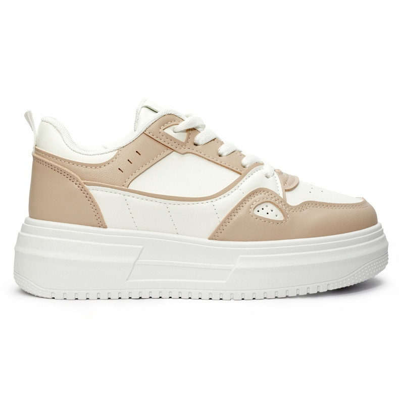 Deportivas plataforma mujer blancas y rosas blanco Deportivas plataforma mujer blancas y rosas blanco