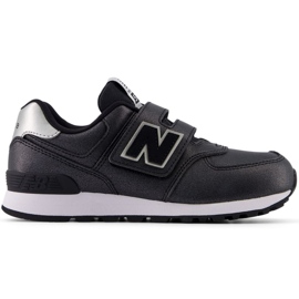 Zapatillas New Balance con cierre de velcro PV574FM negro