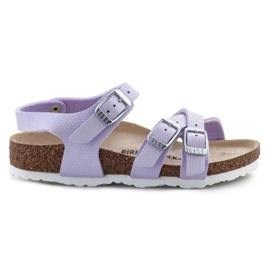 Sandalias Birkenstock Kumba Shiny Lizard 1026907 púrpura