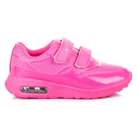 Bona zapatillas deportivas con velcros rosa