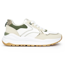 Deportivas de mujer multicolor con suela gruesa. blanco Deportivas de mujer multicolor con suela gruesa. blanco