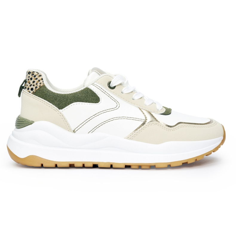 Deportivas de mujer multicolor con suela gruesa. blanco