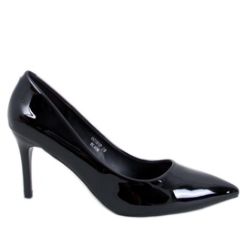 Zapatos de tacón de charol Charlotte Black negro
