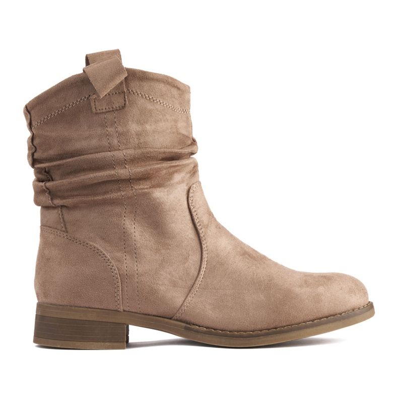 Botín ante arrugado beige Botín ante arrugado beige