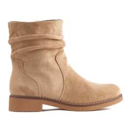 Botines mujer ante beige