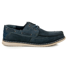New Age Mocasines con lazada azul
