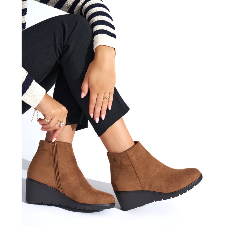 Botas cuña marrones marrón