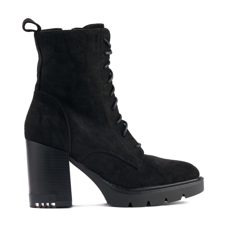Botines cordones ante negro