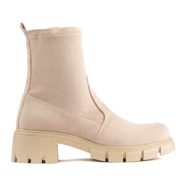 Botas beige mujer