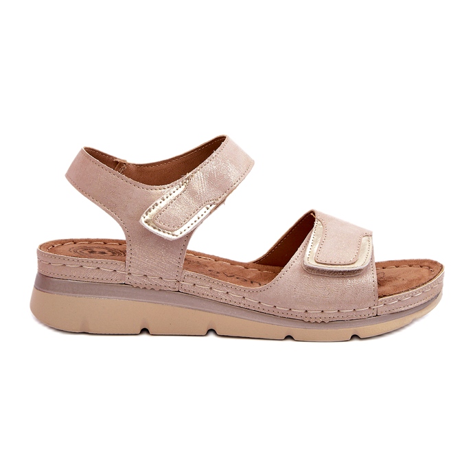 Evento Sandalias Mujer con Velcro, Beige