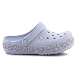 Chanclas Crocs Crockband Geométrica Glitter Band Clog 210134-5AF púrpura