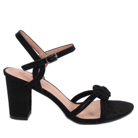 Hally Sandalias tacón negro