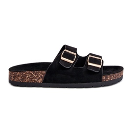 Sandalias De Mujer Con Suela De Corcho Black Cortina negro
