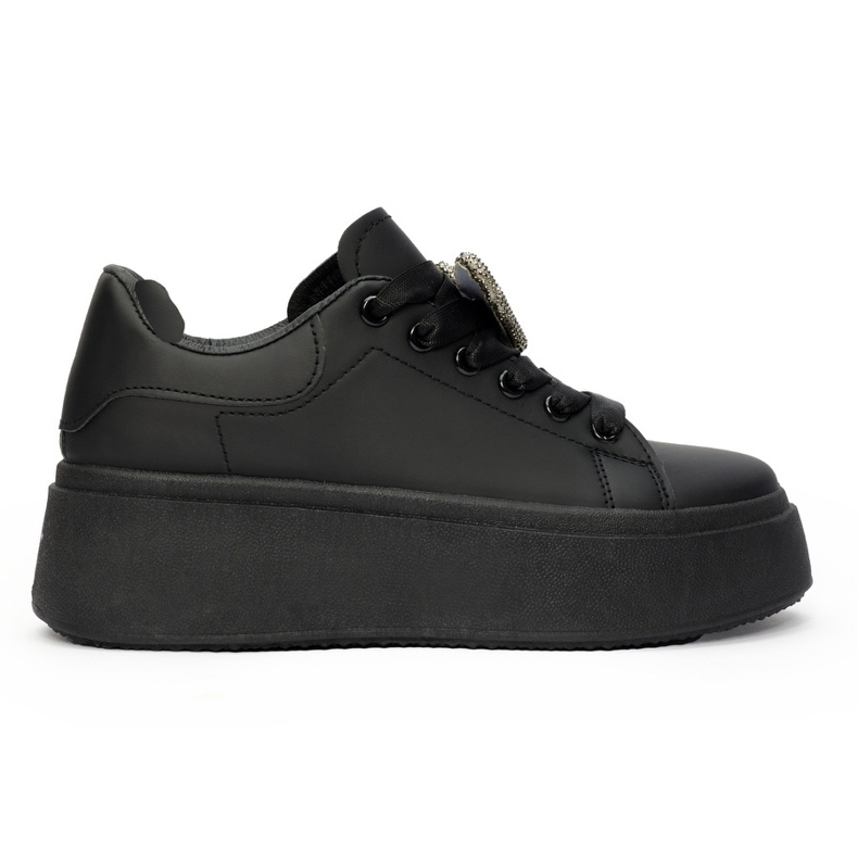 Deportivas plataforma mujer negras negro