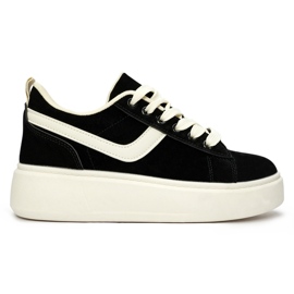 Zapatos plataforma mujer ante negro