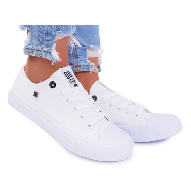 Zapatillas bajas clásicas para mujer Big Star AA274010 Blanco