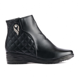 Botas cuña negras cómodas negro