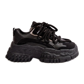 Zapatillas De Mujer Con Suela Maciza, Negro Nevela