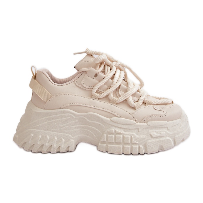 Zapatillas de Mujer Beige Claro con Suela Gruesa Nevela