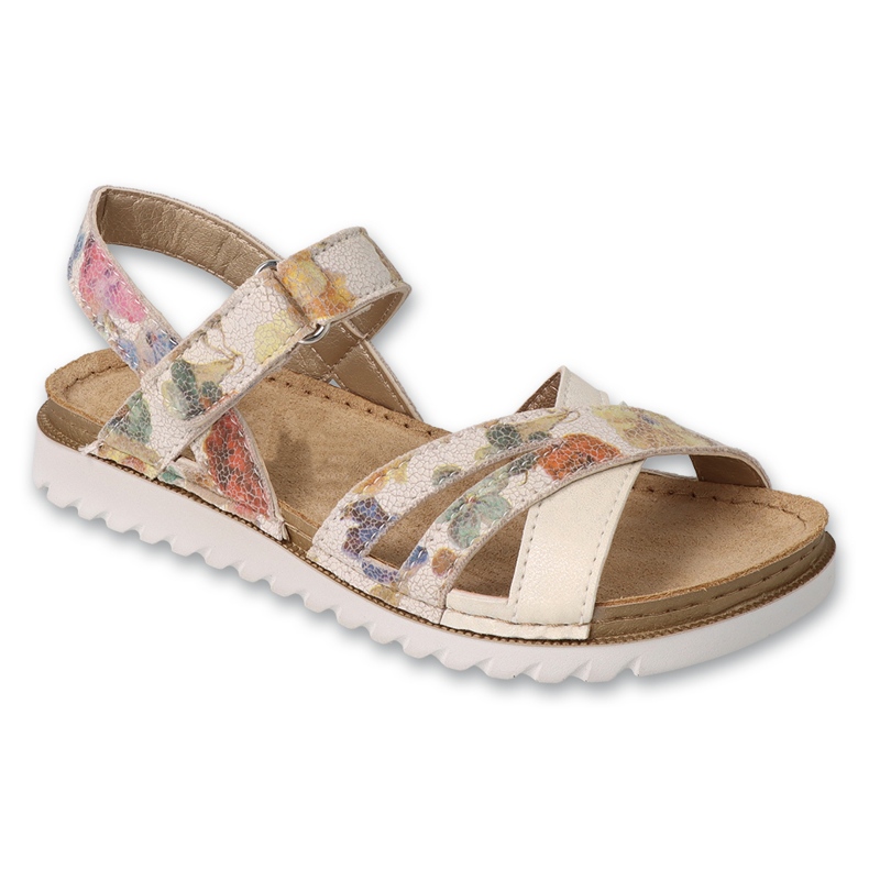 Sandalias infantil befado con aplicación de piel 062Y003 beige blanco
