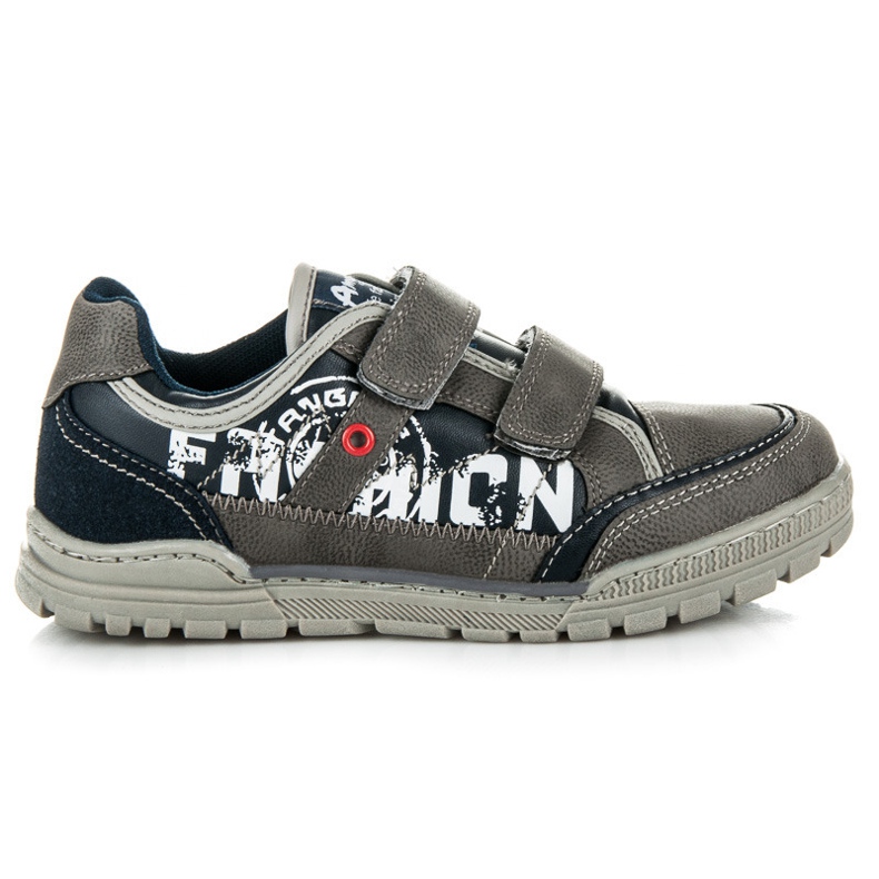 American Club Zapatos Para Niño Con Velcro gris