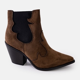 Botas cowboy verdes con tacón Salsabe