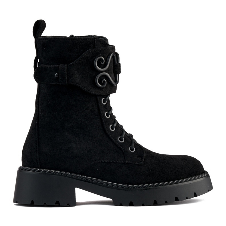 Botas obreras mujer ante negro