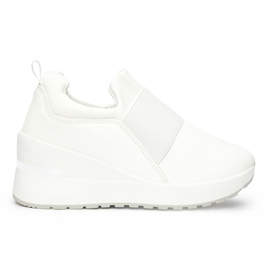 Deportivas cuña mujer blancas blanco