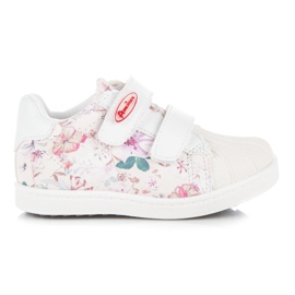 American Club Zapatillas De Niña Con Flores blanco