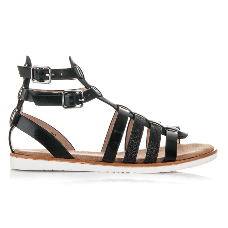 Kylie sandalias romanas negro
