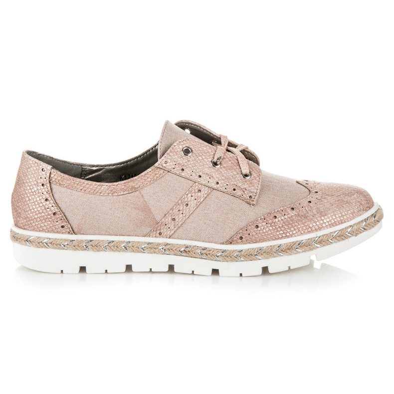 Zapatos kylie con cordones rosado